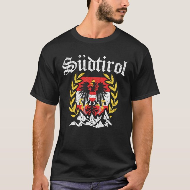 Camiseta Tirol Del Sur Con Montañas Y Águila Del Escudo De  (Anverso)
