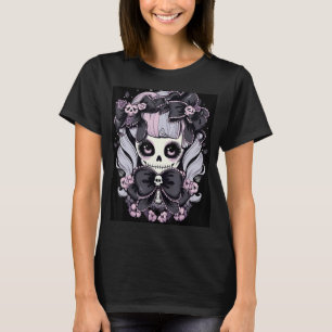 Camiseta Tiros de matización de espinas para arte de cráneo