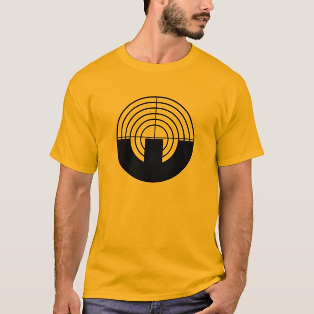 Camiseta Tiroteo amarillo-naranja del deporte (Anverso)