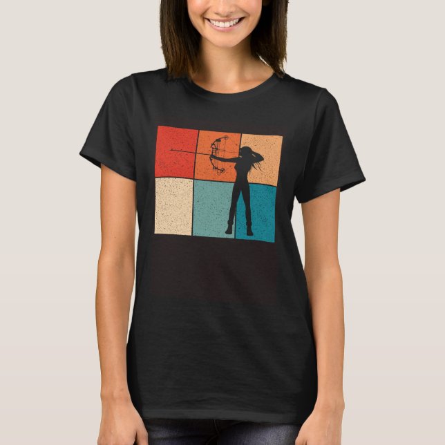 Camiseta Tiroteo De Chica Archer Con Arco De Flecha Y Bow (Anverso)