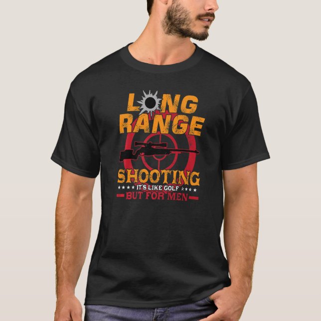Camiseta Tiroteo de largo alcance es como golf pero para ho (Anverso)