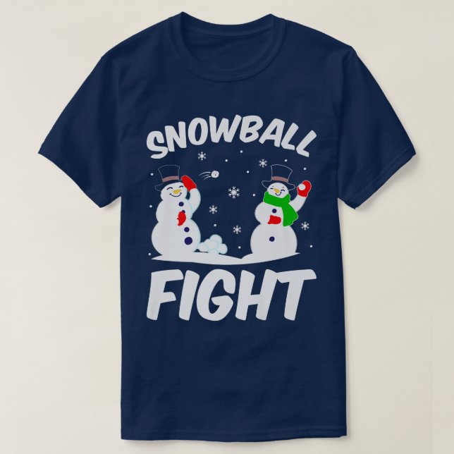 Camiseta Tiroteo de nieve en temporada de invierno (Diseño del anverso)
