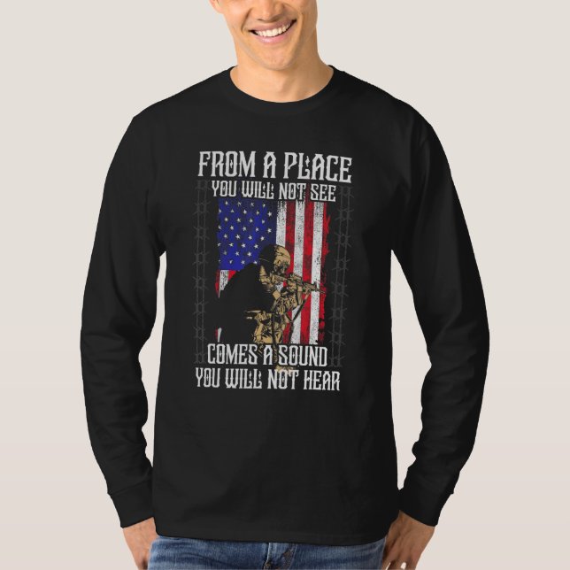 Camiseta Tiroteo de tiros de francotiradores en mercados de (Anverso)