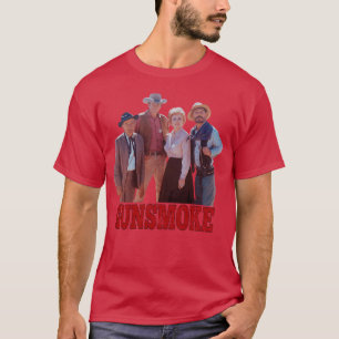 Camiseta Tiroteo del grupo de Gunsmoke Clásico del Oeste di