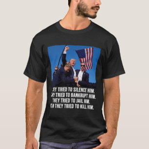 Camiseta Tiroteo en la taza de Donald Trump - Nunca rendirs