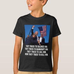Camiseta Tiroteo en la taza de Donald Trump - Nunca rendirs