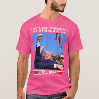 Camiseta Tiroteos divertidos me hacen más fuerte Donald Tru
