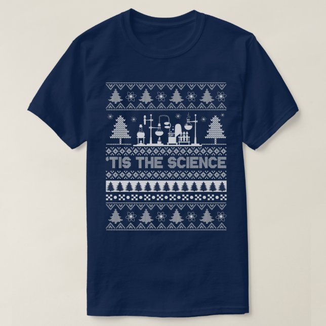 Camiseta Tis The Science Christmas Scientist Funny Science  (Diseño del anverso)