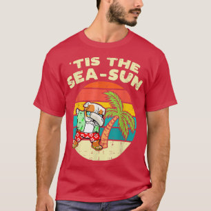 Camiseta Tis The Sea Sun Dabbing Bulldog Summer Christmas I