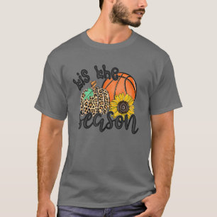 Camiseta Tis The Season Basketball Pumpkin Fall Thanksgivin