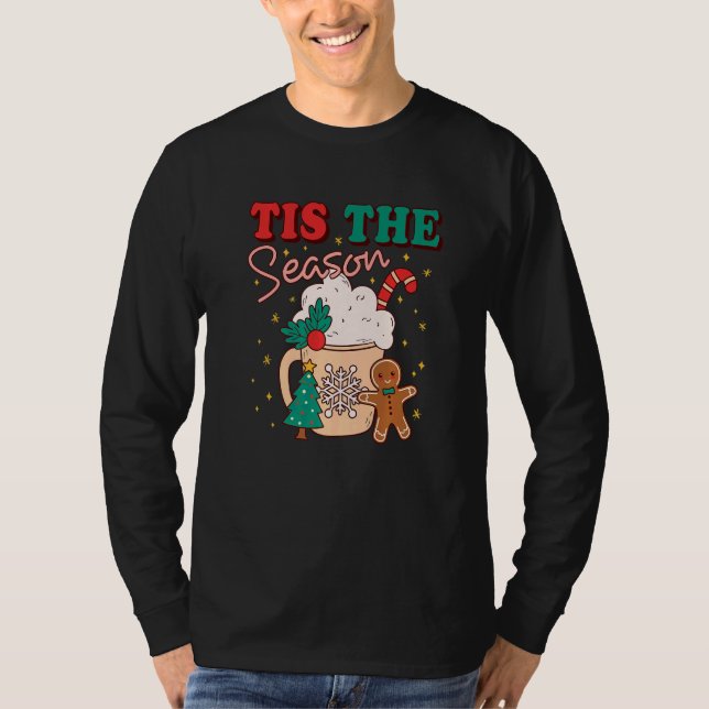 Camiseta Tis The Season Christmas Tree Cake Gingerbread San (Anverso)