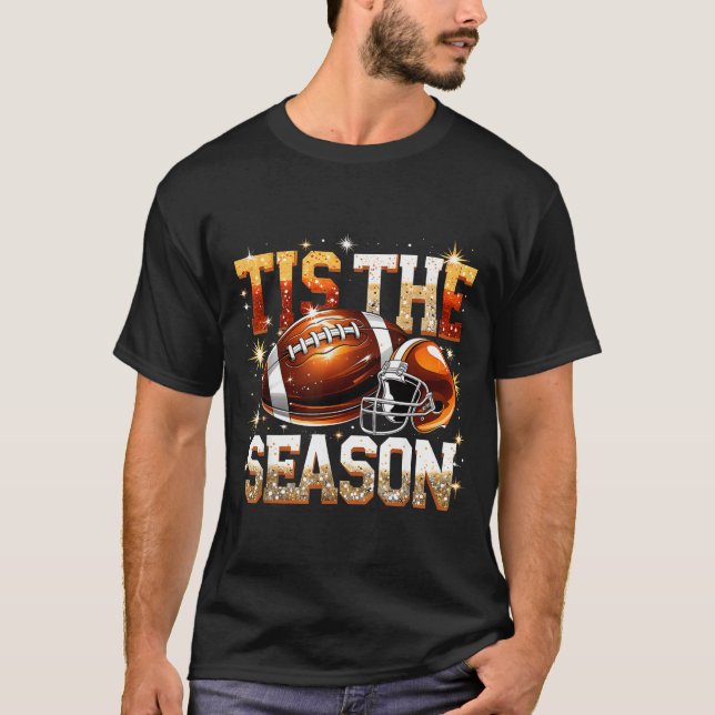 Camiseta Tis The Season Football Lovers Helmet Srts Fan Gif (Anverso)