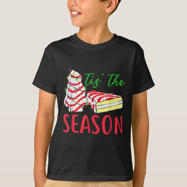 Camiseta Tis The Season Little-debbie Christmas Tree Cake H (Anverso)