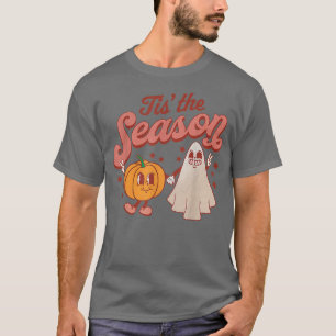 Camiseta Tis the Season Pumpkin Boo 60s 70s Hippie Hallowee