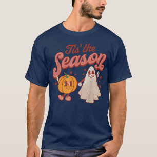 Camiseta Tis the Season Pumpkin Boo 60s 70s Hippie Hallowee