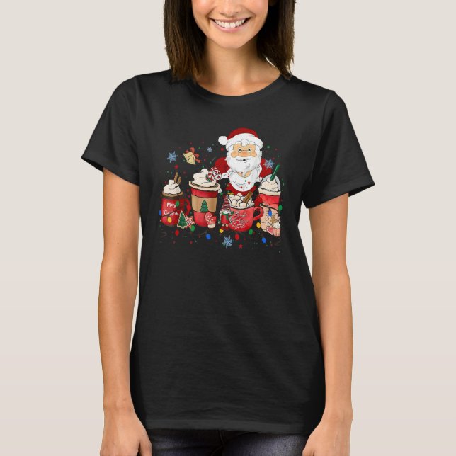 Camiseta Tis The Season Santa Christmas Coffee (Anverso)