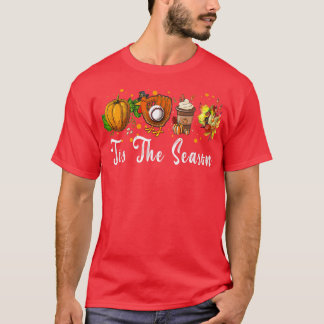 Camiseta Tis The Season Shirt Fall Pumpkin Baseball Thanksg