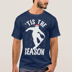 Camiseta Tis the Season Snowboarding Enthusiast Christmas S
