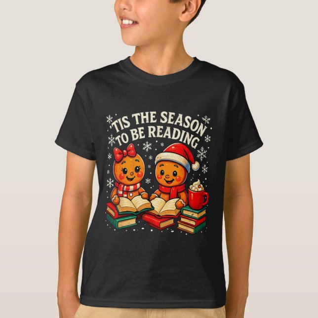Camiseta ’tis The Season To Be Reading Book Lover Design  (Anverso)