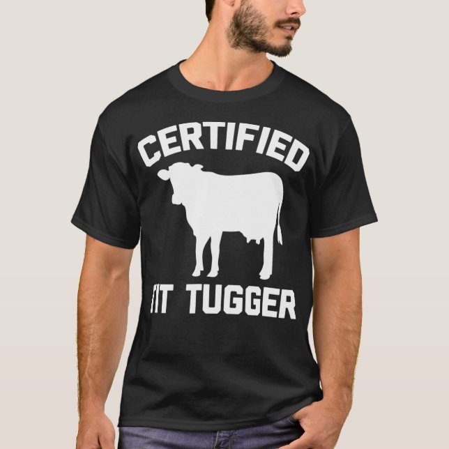 Camiseta Tit Tugger certificado - Funny Cow Farmer Farm (Anverso)