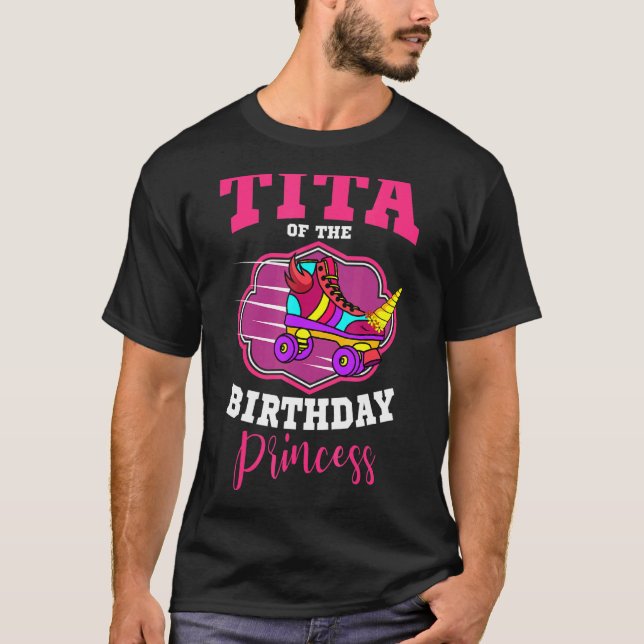 Camiseta Tita De La Princesa Nacida Patinaje Patinaje Bday  (Anverso)