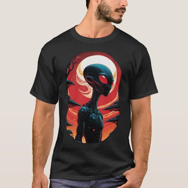 Camiseta Titán con velo: Alien Enigma (Anverso)