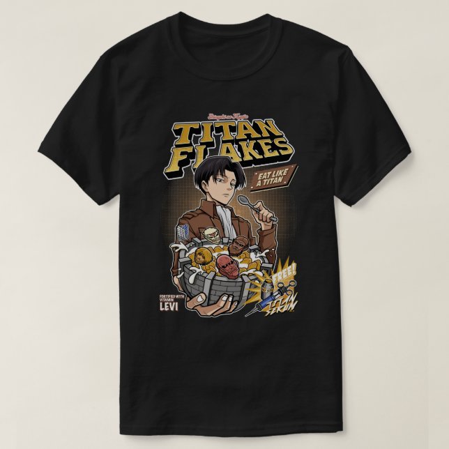 Camiseta Titan Flakes ( Shingeki no Kyojin ) (Diseño del anverso)