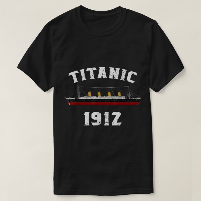 Camiseta Titanic 1912 Vintage Ship Design (Diseño del anverso)