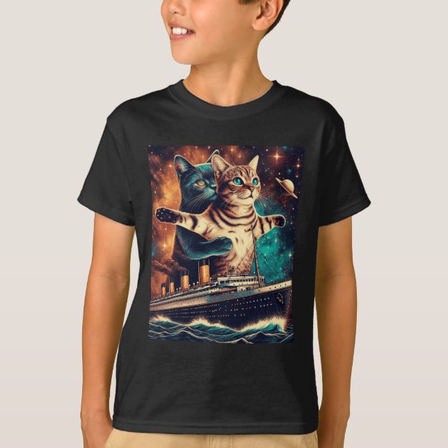 Camiseta Titanic Cats Funny Tee (Anverso)