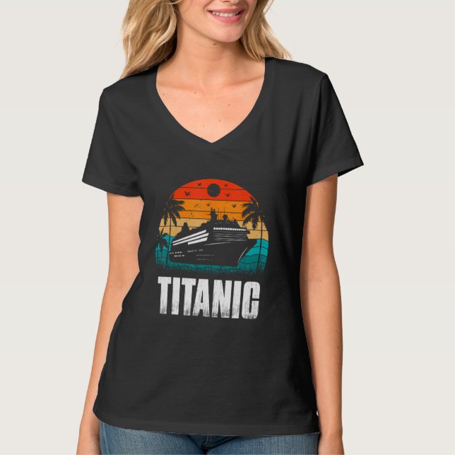 Camiseta Titanic The Unsinkable Ship Retro Sunset Enthusias (Anverso)