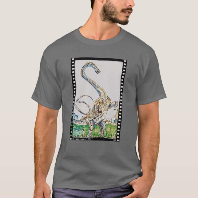 Camiseta Titánosaurio Tira de Película (Anverso)