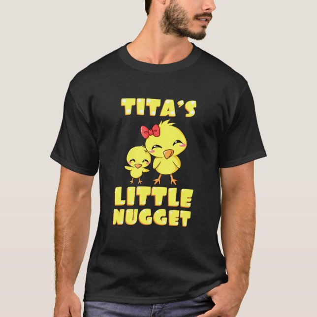 Camiseta Titas Little Nugget Chicken Aunt Tia Nuggies Aunti (Anverso)