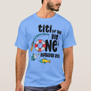 Camiseta Titi Big Un Niño De 1 Año Pescado Cumpleaños