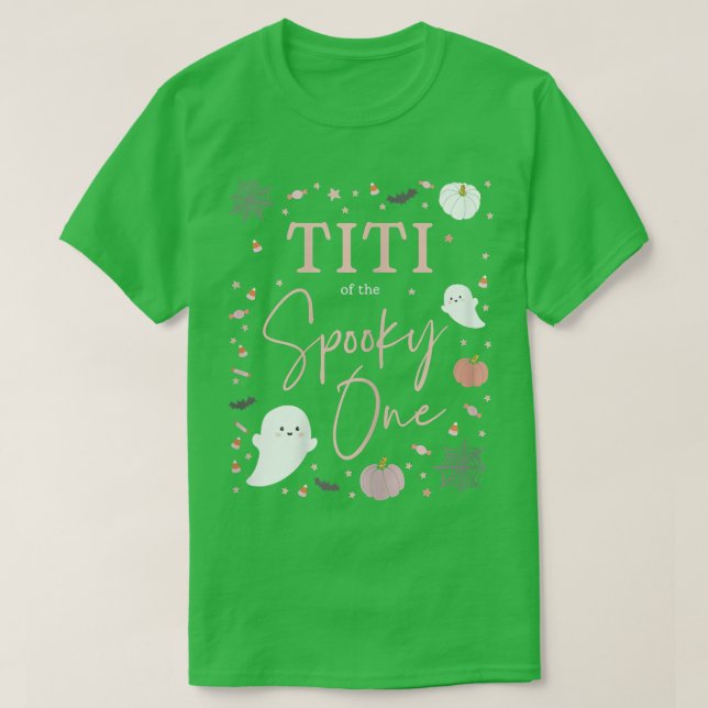 Camiseta Titi de las mujeres del espeluznante primer cumple (Diseño del anverso)