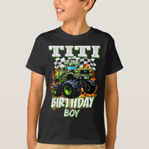 Camiseta Titi del Camión Monstruo Cumpleaños del Niño Cumpl