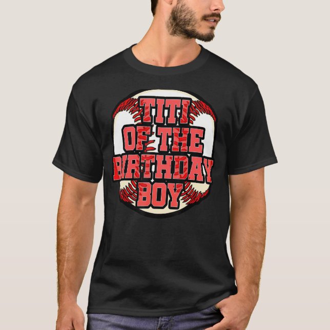 Camiseta Titi Del Niño De Cumpleaños Béisbol Fiesta Celeb (Anverso)