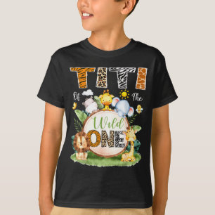 Camiseta Titi del Salvaje Uno cumpleaños de 1er niño safari