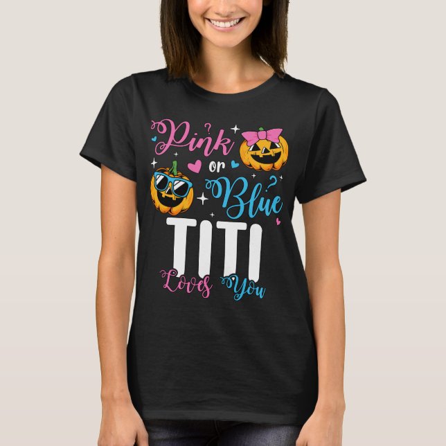 Camiseta Titi Rosa O Azul Te Ama Calabaza Bebés (Anverso)