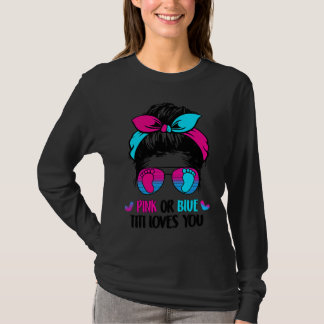 Camiseta Titi Rosa o Azul Te Ama Pelo Despeinado de Chongo