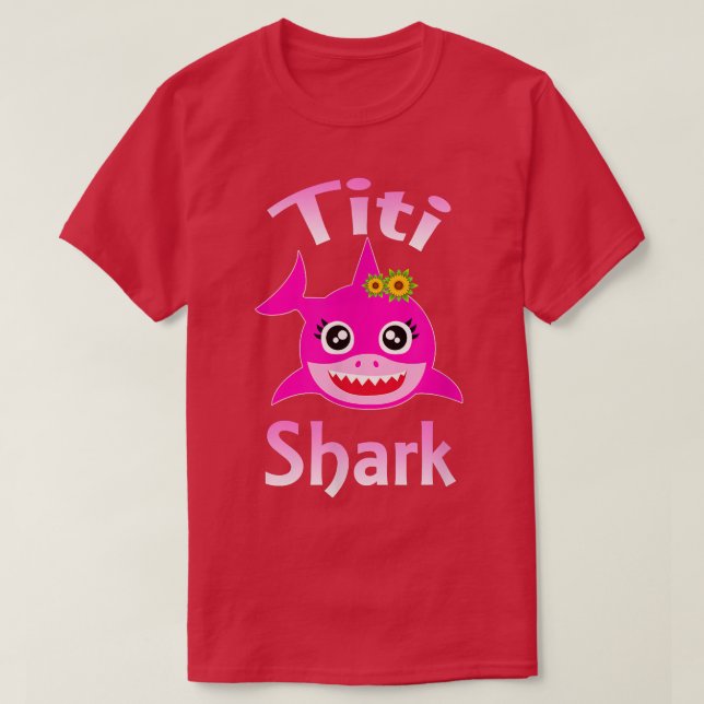 Camiseta Titi Shark Funny Puerto Rican Aunt  (Diseño del anverso)