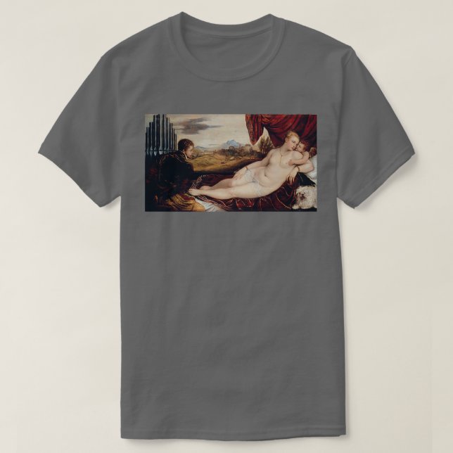 Camiseta Titian Venus con el jugador de órganos (Diseño del anverso)