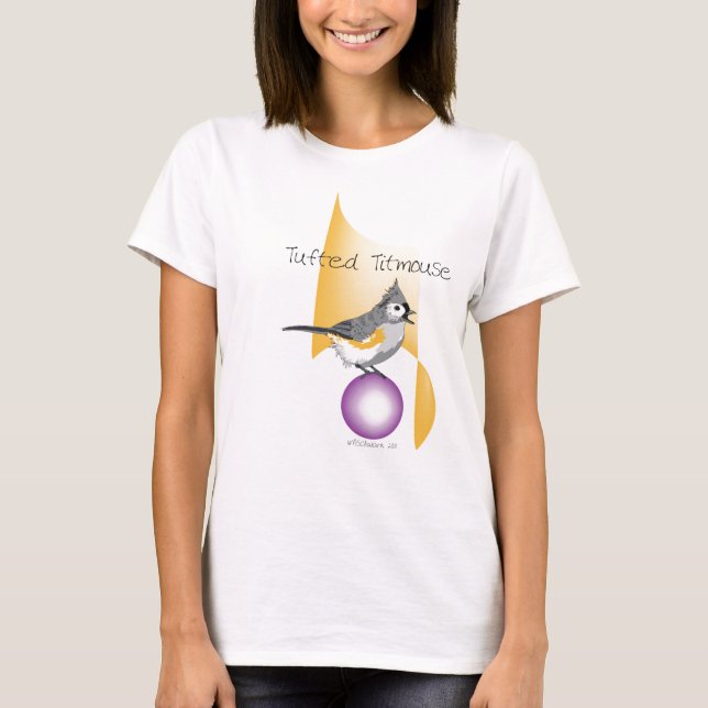 Camiseta Titmouse copetudo (Anverso)