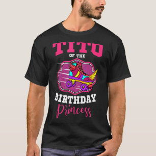 Camiseta Tito De La Princesa De Cumpleaños Patinaje Patinaj