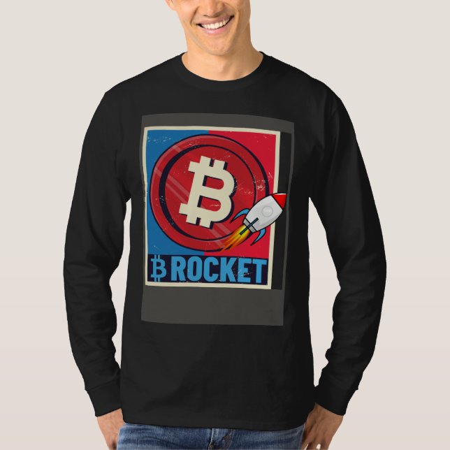 Camiseta Titular de Bitcoin Cohete Bitcoin Curso Explosión (Anverso)