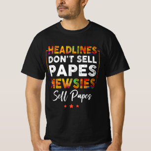 Camiseta Titulares No vendan papas Newsies venden papas