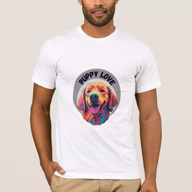 Camiseta Título de "AMOR DE PUPPY" con el logo del perro (Anverso)