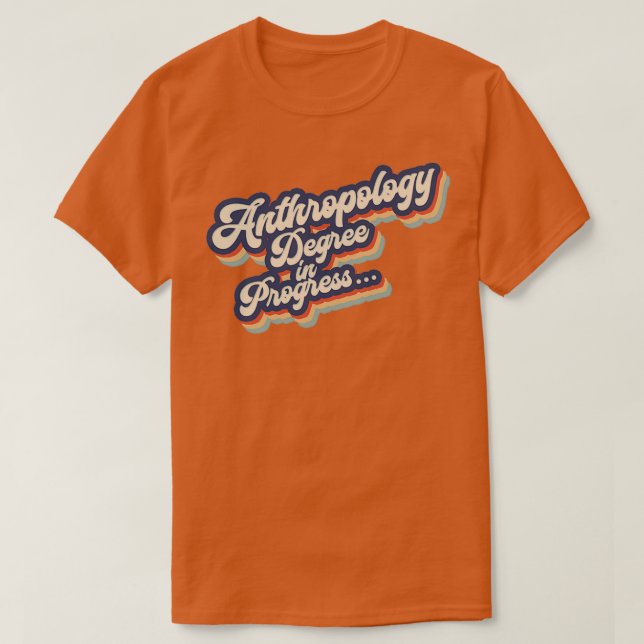 Camiseta Título de estudiante de antropología (Diseño del anverso)