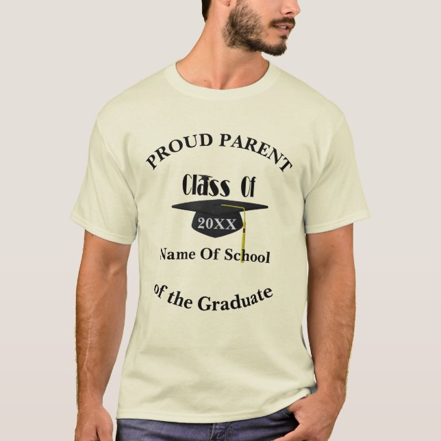Camiseta Título de graduación de padre orgulloso personaliz (Anverso)