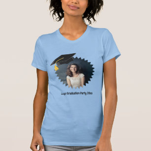 Camiseta Título de graduación de texto y foto personalizado