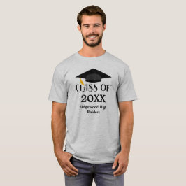 Camiseta Título de graduación, nombre y año escolar